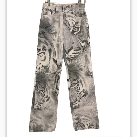 Jaded London TIGER FADE PRINT SLOUCHY FIT JEANS size 25 rare - Picture 4 of 8